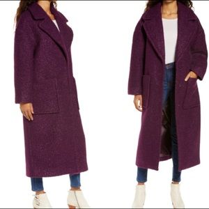 UGG Hattie Long Faux Fur Coat, color: eggplant, size: xs